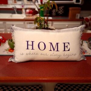 Home is where our story begins Pillow